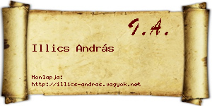 Illics András névjegykártya